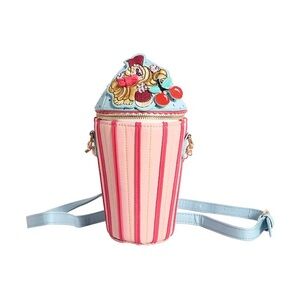 Pink and Blue Cupcake Crossbody Bag